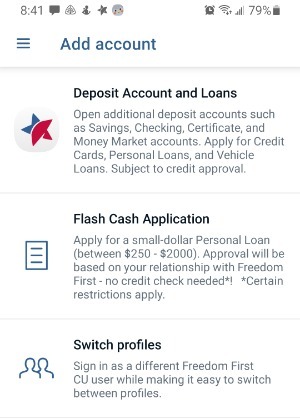 screenshot of Flash Cash application
